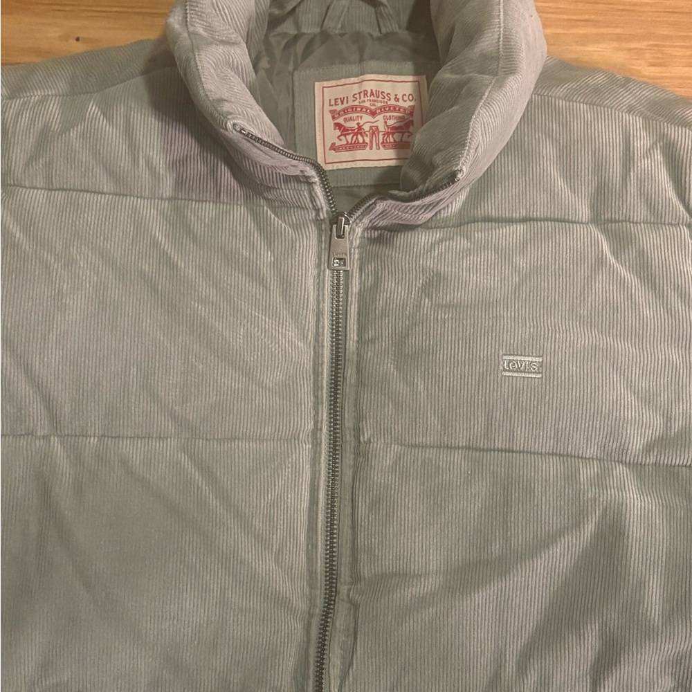 Levi's Light Gray Puffer Jacket - image 3